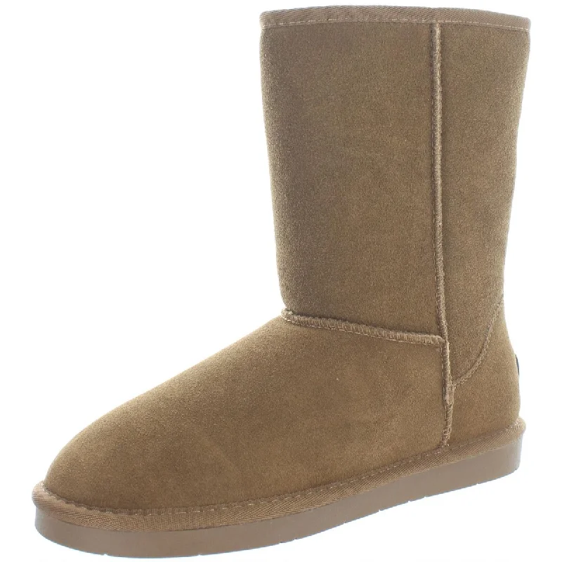 Formal Shoes Clearance Aomais Womens Suede Wool Mid-Calf Boots
