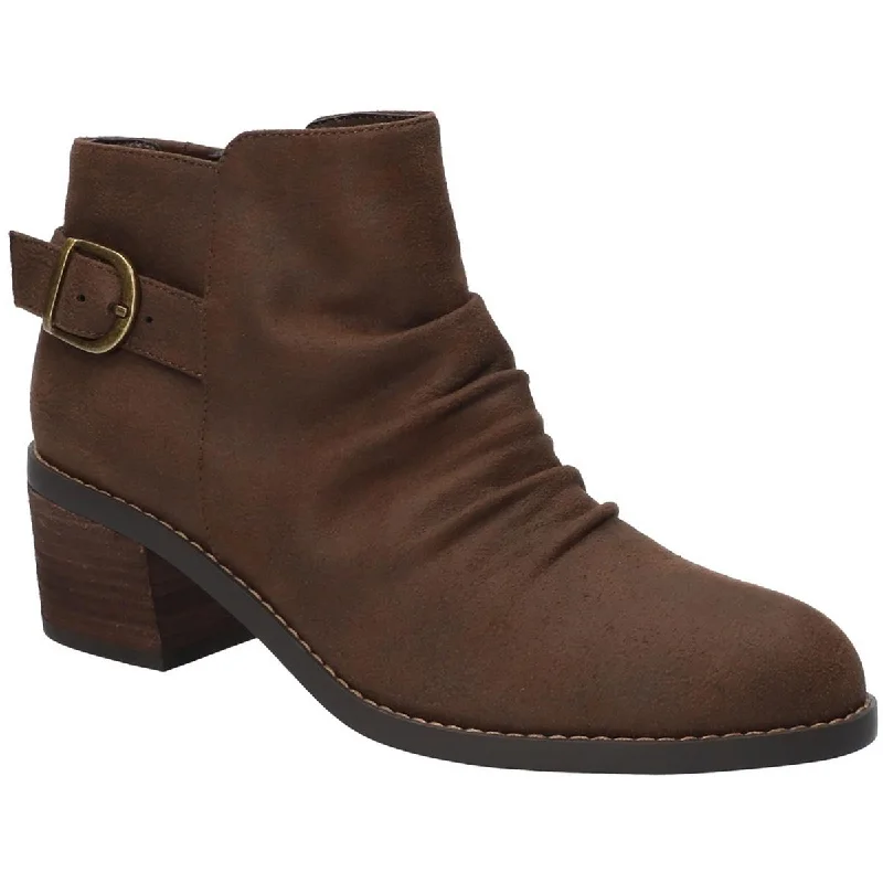 Classic Chic Deals Bella Vita Womens Ace Faux Suede Gathered Booties