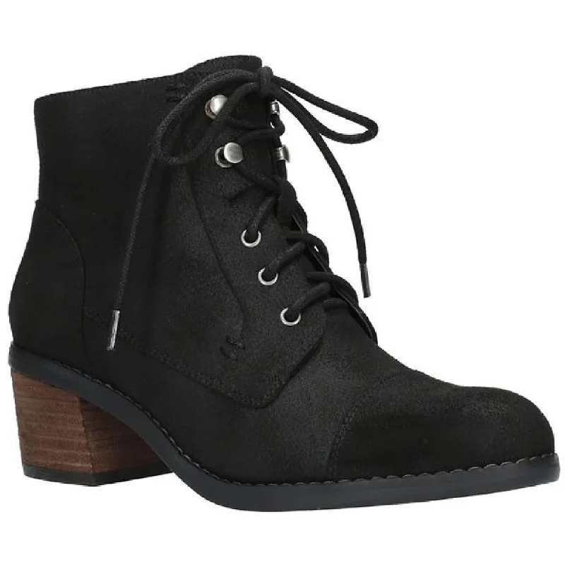 Fashion Forward, Function First Bella Vita Womens Sarina Faux Suede Ankle Combat & Lace-up Boots