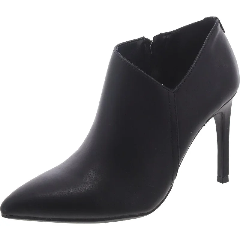 Seize Bargains Hessica 3 Womens Faux Leather Almond Toe Booties