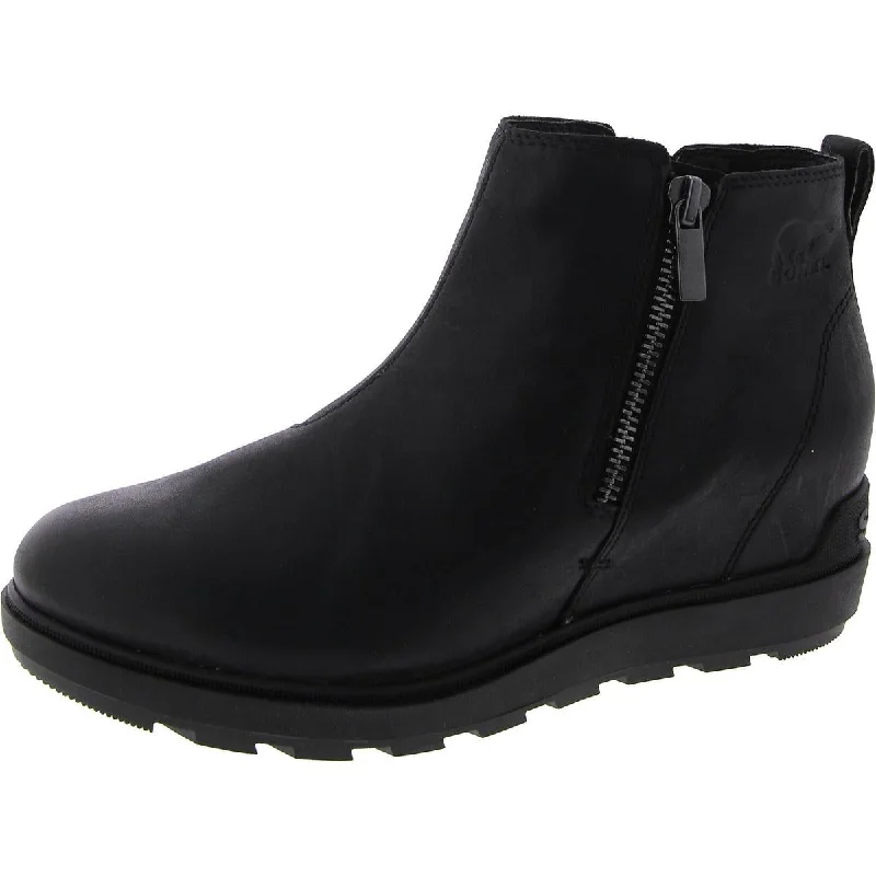 Bold Style Discounts Evie ll Zip Womens Leather Ankle Wedge Boots
