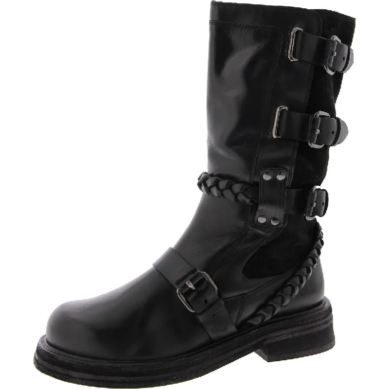 Casual Chic Deals Womens Faux leather Round toe Mid-Calf Boots