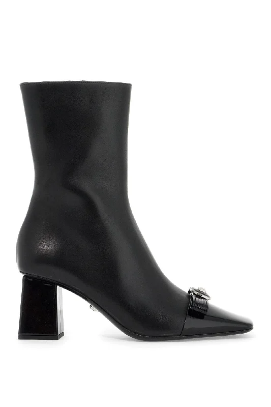 Exclusive Discount Versace Women's Gianni Ribbon Leather Ankle Boots With