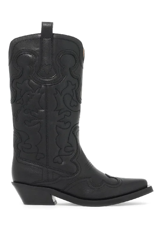 Sporty Fashion Offers Ganni Women's Embroidered Western Boots