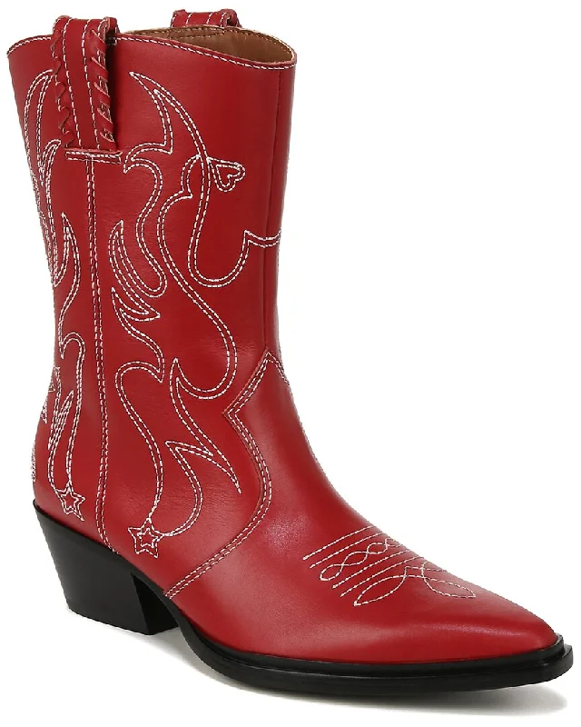 High-End Casual Shoes Franco Sarto L-Bianca Leather Western Boot