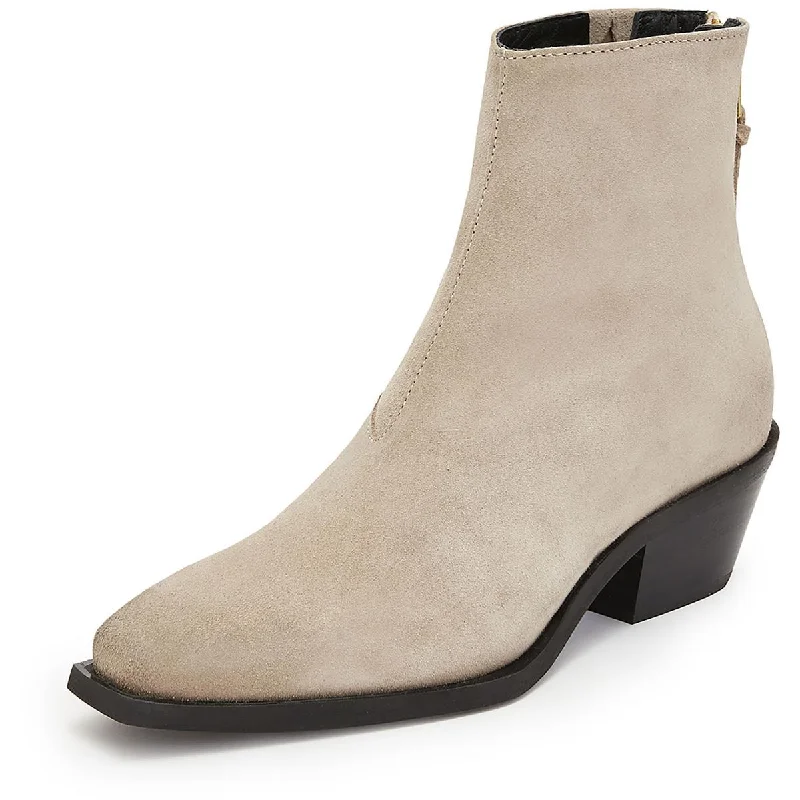 Sustainable Footwear Sale LENORA Womens Suede Almond toe Ankle Boots
