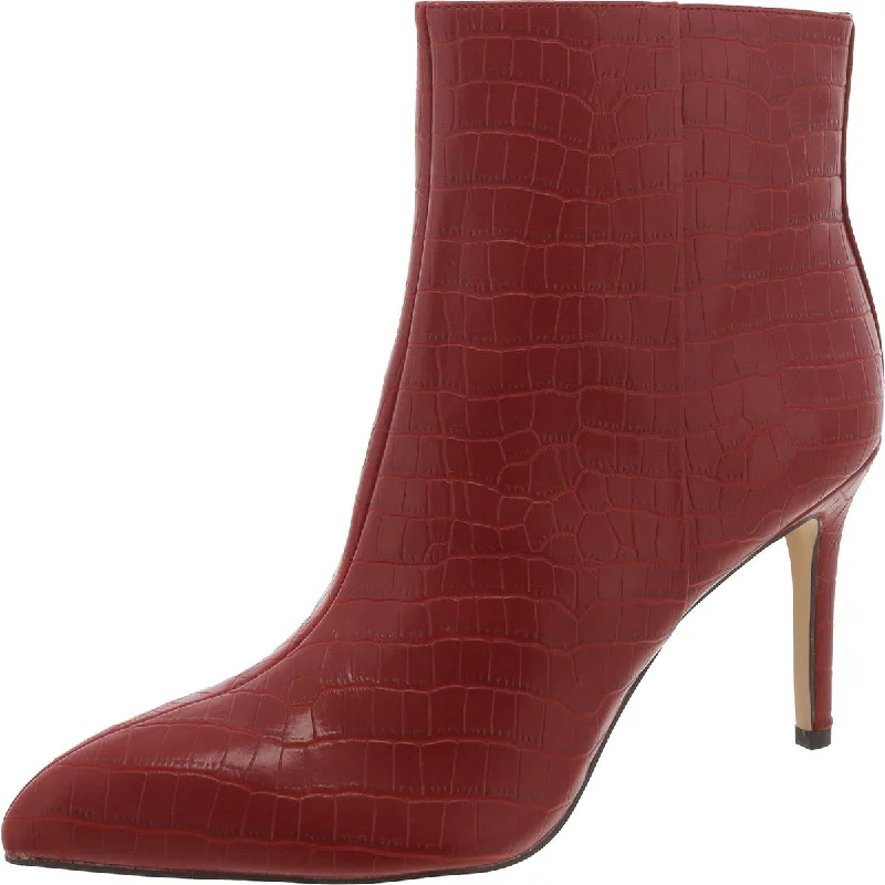 Latest Fashion Olie Womens Faux Leather Embossed Ankle Boots