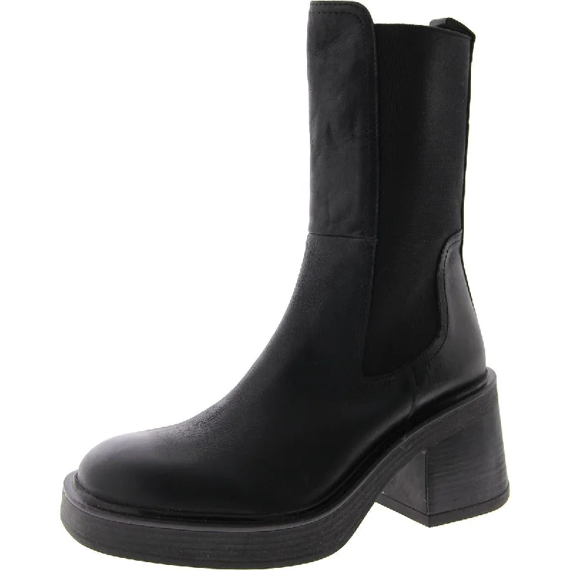 Pastel Styles Flynn Womens Pull On Heeled Mid-Calf Boots