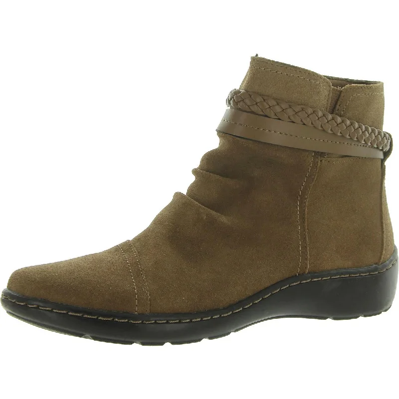 Fresh Styles, Fresh Deals Cora Braidboot Womens Suede Zipper Booties