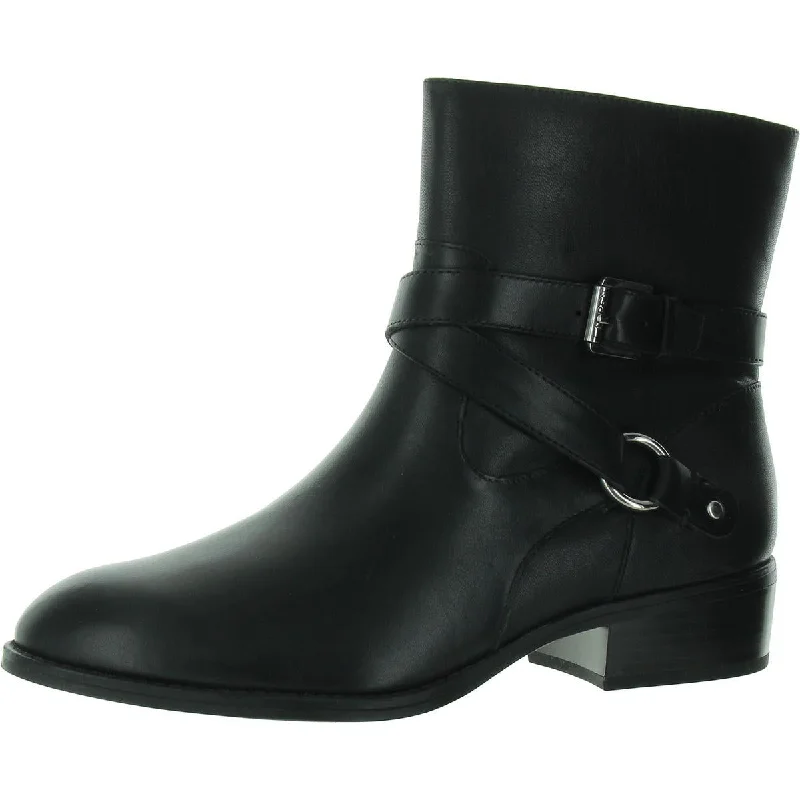 New Arrival Discount Makalia Womens Leather Belted Motorcycle Boots