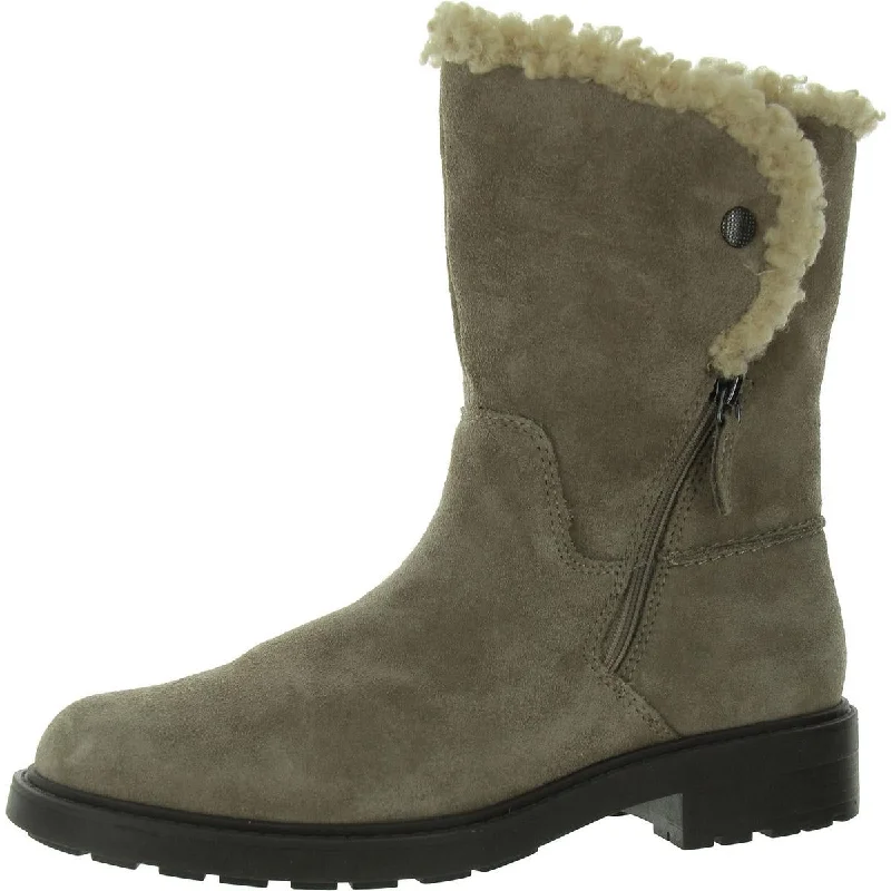 Flash Discount Opal Womens Suede Faux Fur Mid-Calf Boots