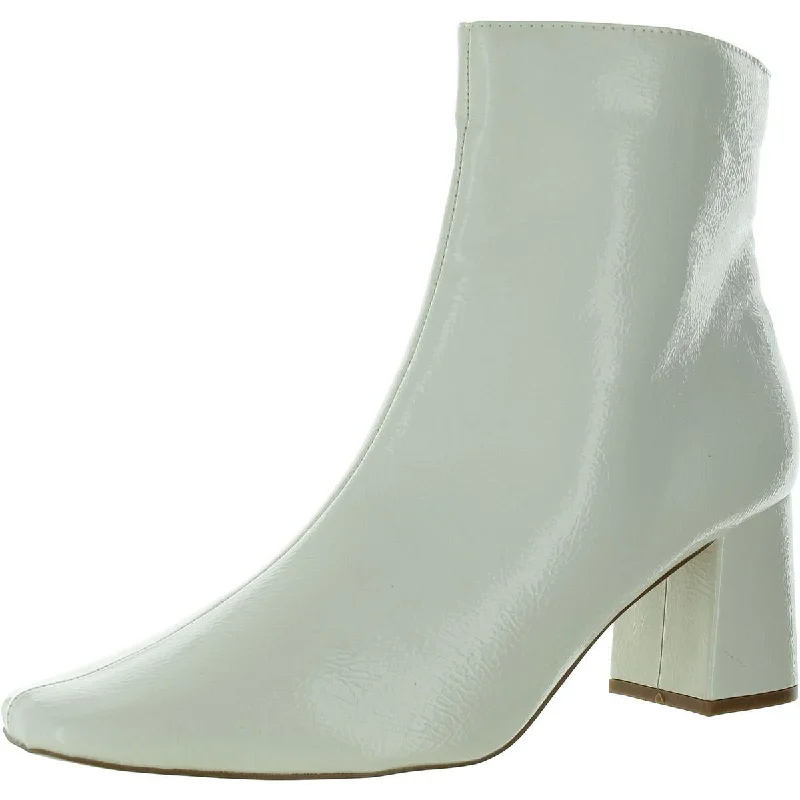 Bold Fashion Womens Patent Zipper Booties