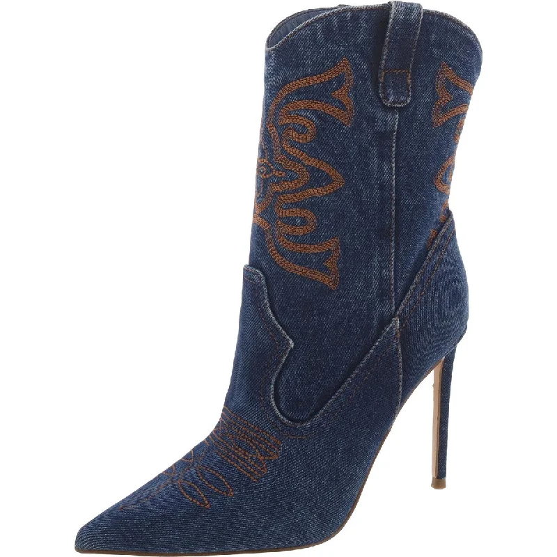 Flash Discount Venezia Womens Denim Pointed Toe Ankle Boots