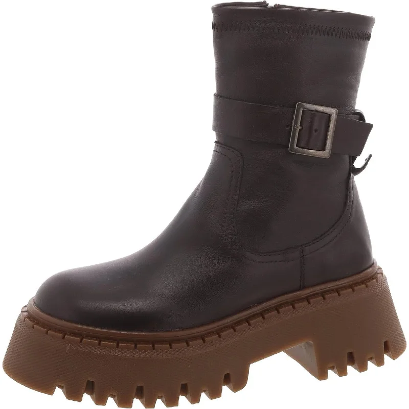 Early Bird Offer Everly Womens Lug Sole Ankle Boot Combat & Lace-Up Boots