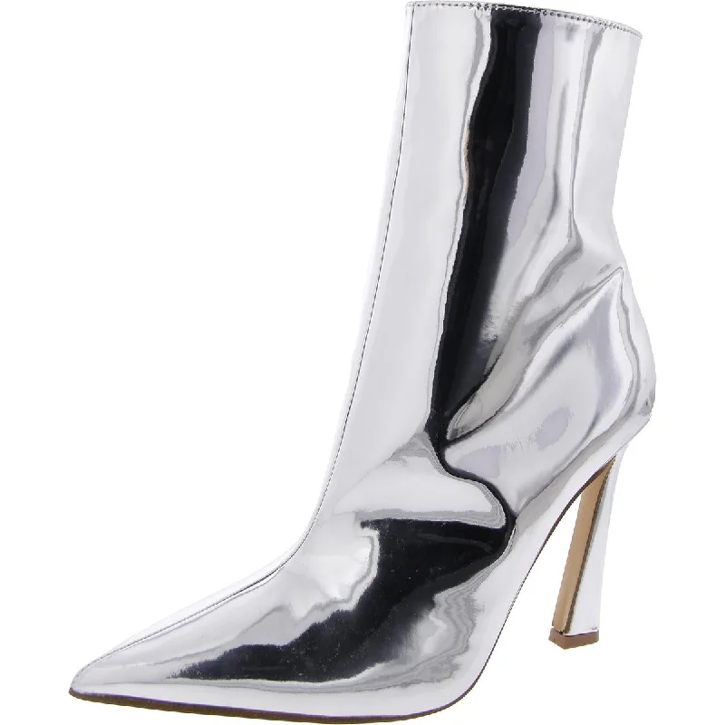 Premium Fashion Dilara Womens Patent Pointed Toe Mid-Calf Boots