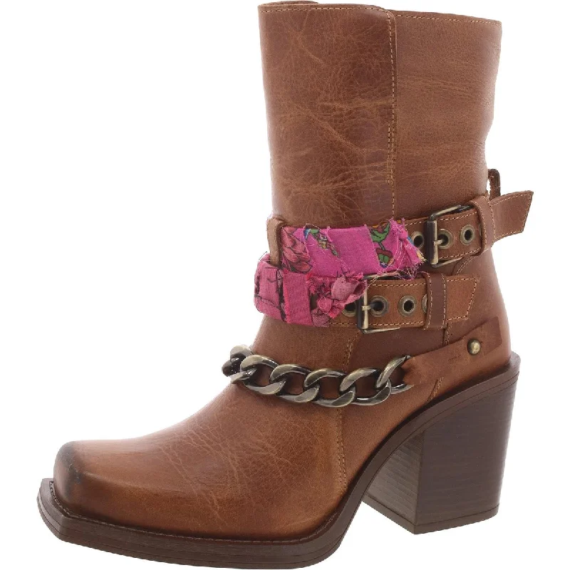 Latest Fashion Cash Womens Buckle Leather Motorcycle Boots