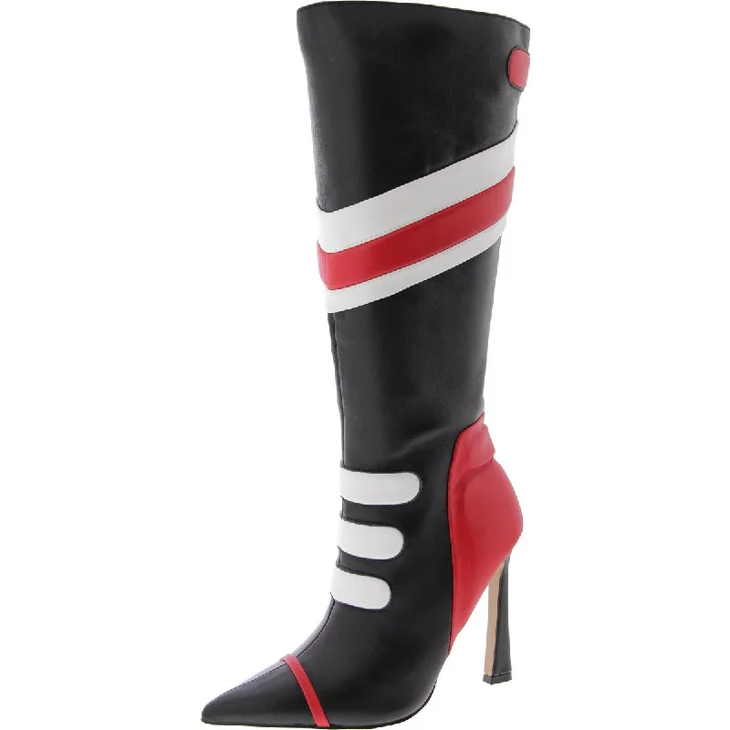 Seasonal Trends Sukie Womens Leather Zipper Knee-High Boots