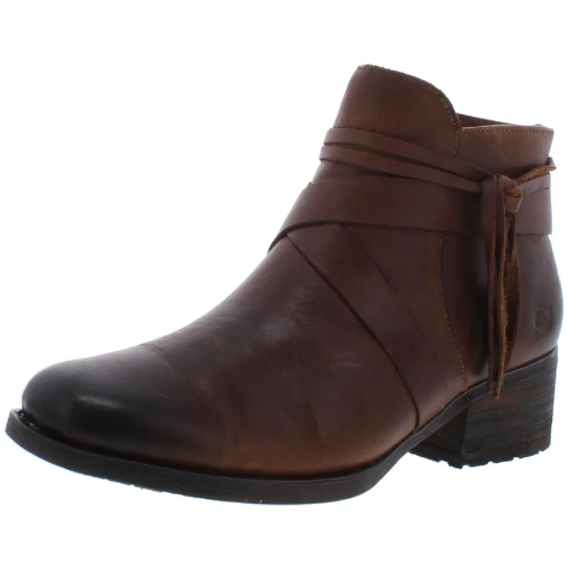 Must-Have Shoe Styles Born Womens Montilla Leather Round Toe Ankle Boots