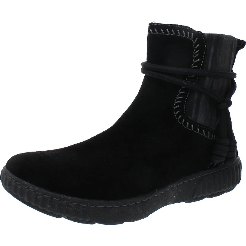 Clearance Event Clarks Womens 261673535060 Faux Suede ZIpper Ankle Boots