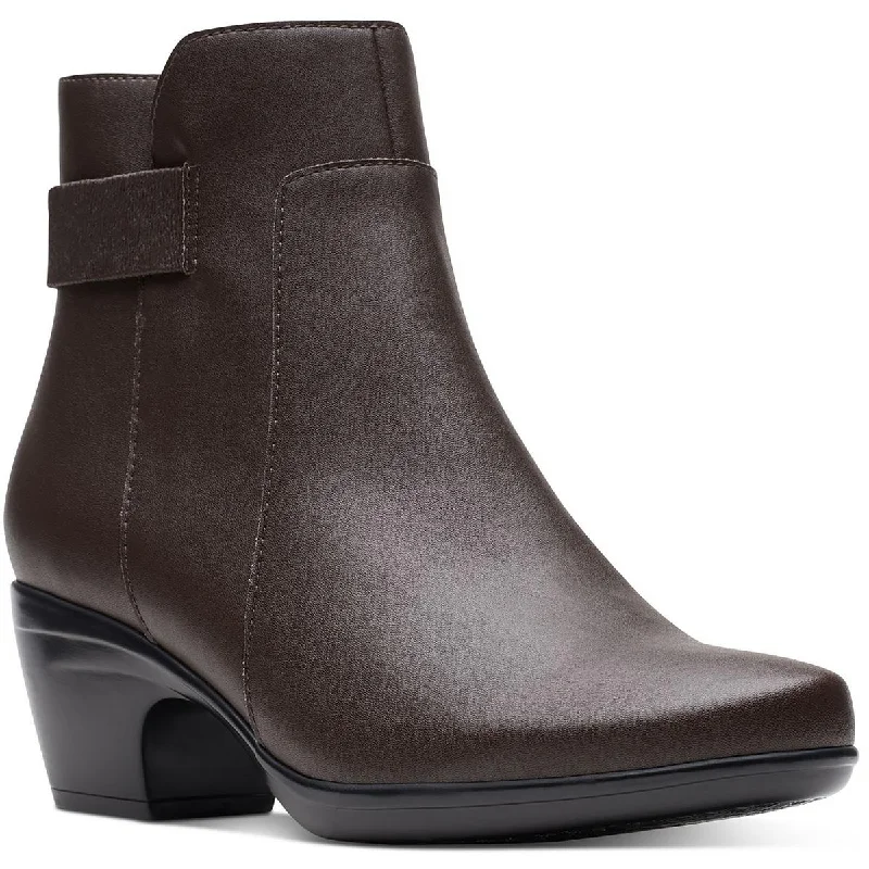 End Of Season Sale Clarks Womens Emily Holly Leather Dressy Booties
