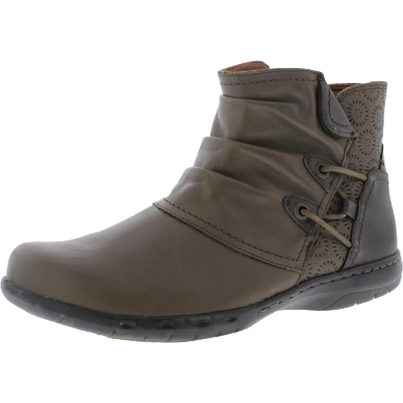 Comfortable Shoes Promotion Cobb Hill Womens Penfield Ruch Leather Embossed Ankle Boots