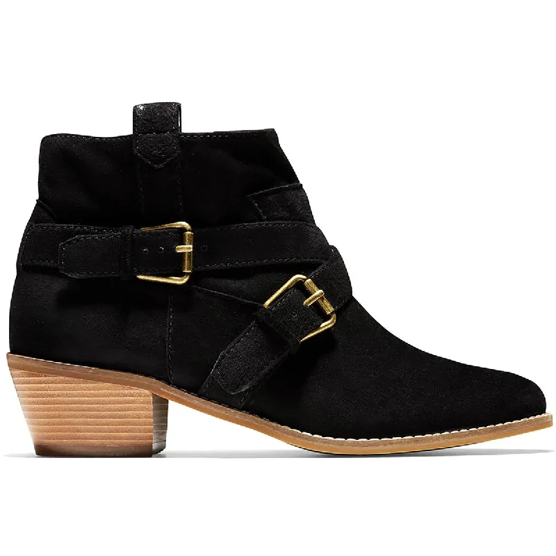 Black Suede/Antique Brass Buck