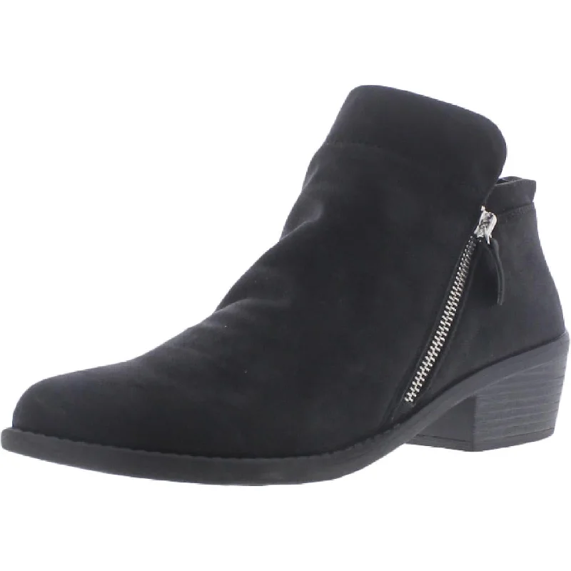 Urban Fashion Footwear Easy Street Womens Gusto Faux Suede Block Heel Ankle Boots