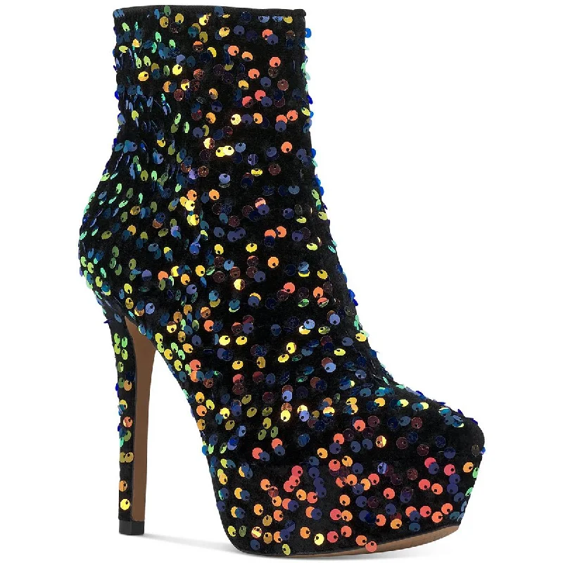 Snag Fabulous Fashion Bargains Jessica Simpson Womens Odeda 3 Sequin Platform Ankle Boots