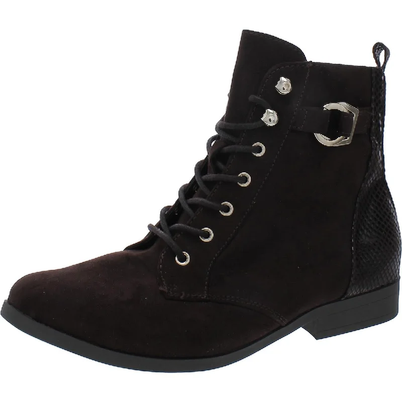 Season Sale Karen Scott Womens CLARITA Faux Suede Almond Toe Ankle Boots