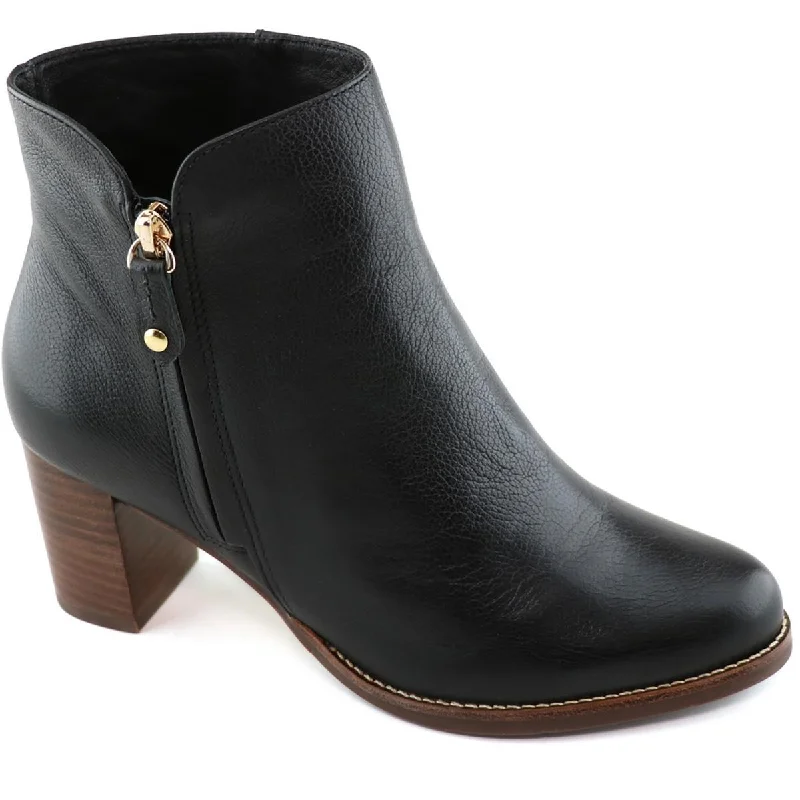 Modern Urban Slip-Ons Marc Joseph Womens Grand Central Pointed Toe Block Heel Booties