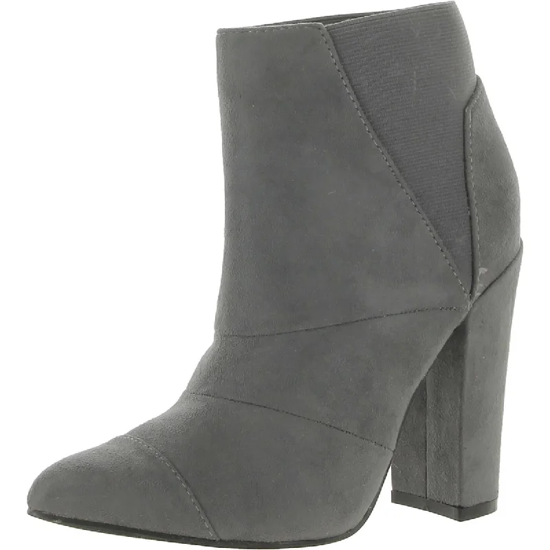 Comfortable Casual Loafers Michael Antonio Womens Faux Suede Pointed Toe Ankle Boots