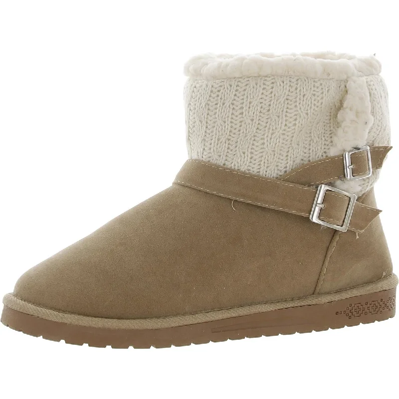 Stylish Shoe Discounts Muk Luks Womens Alyx Faux Fur Lined Faux Suede Winter & Snow Boots