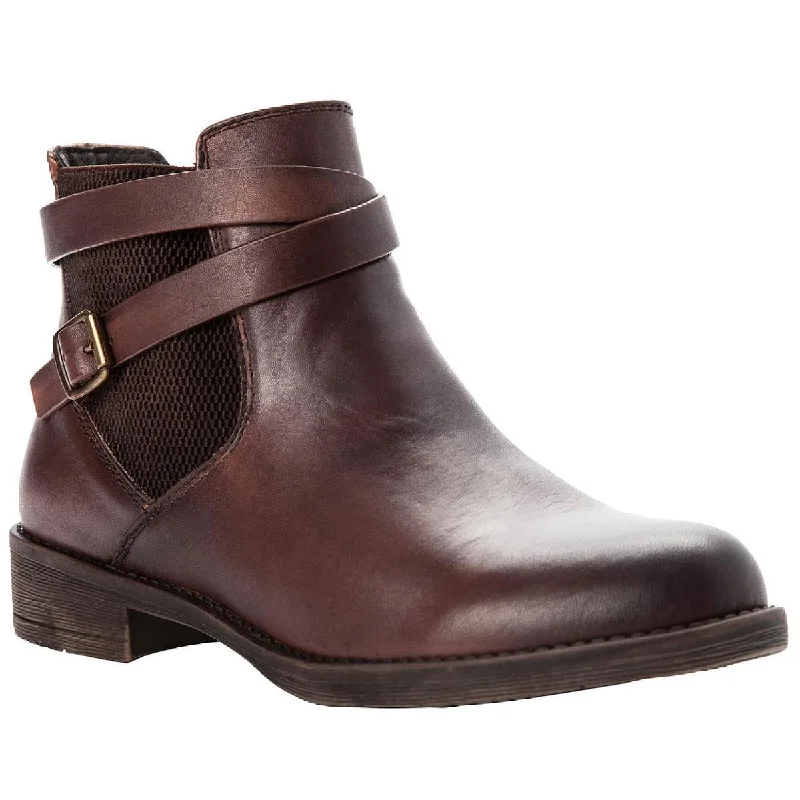 The Latest Fashion Trends Propet Womens Tatum Leather Buckle Ankle Boots