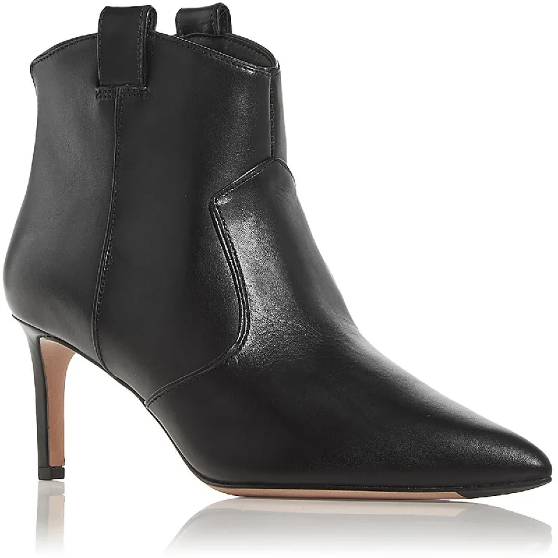 Luxury Casual Footwear Veronica Beard Womens Lexi Leather Heels Ankle Boots