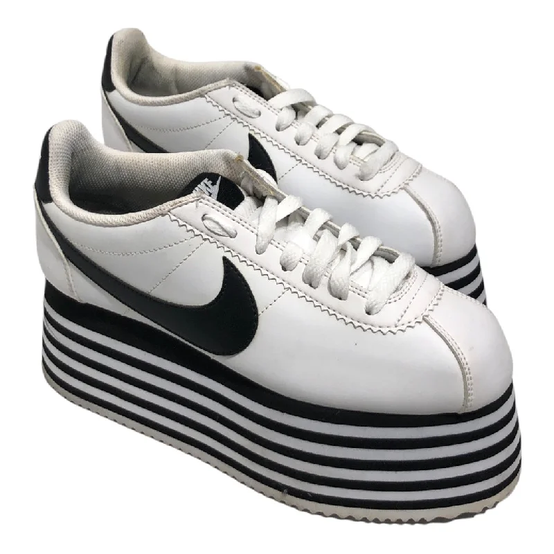 Modish Fashion Discounts NIKE/COMME des GARCONS/Low-Sneakers/US 7/Leather/WHT/Chunky Heel/Platform Cortez