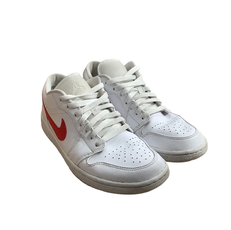 Feminine Style Promotions NIKE/Jordan/Low-Sneakers/US 11/Leather/WHT/Jordan 1 Low Leather Trainer