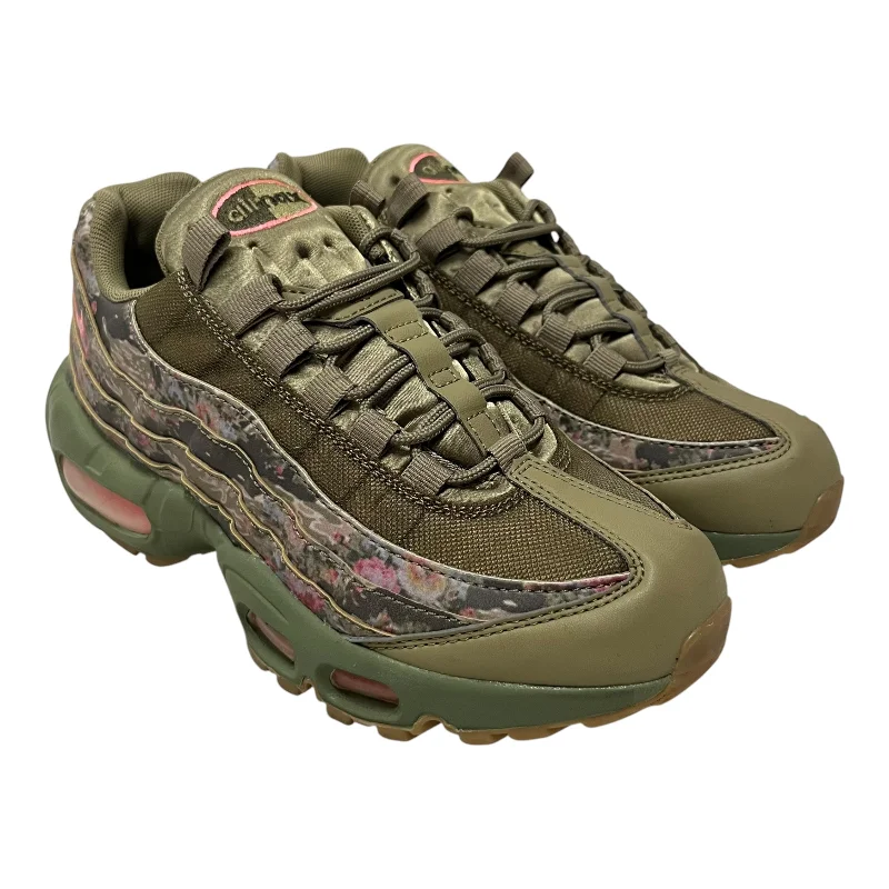 Minimalist Fashion Sale NIKE/Low-Sneakers/US 6.5/Cotton/KHK/Air Max 95 Floral Camo
