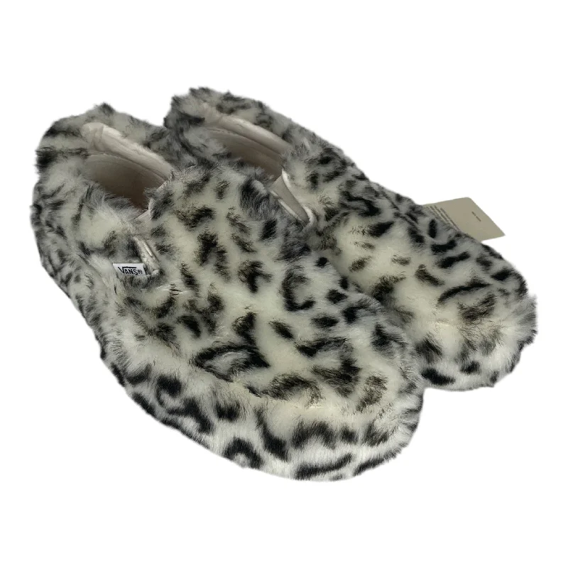 Best Sellers VANS/Sandy Liang/Low-Sneakers/US 8/Animal Pattern/Fake Fur/WHT/LEOPARD PRINT