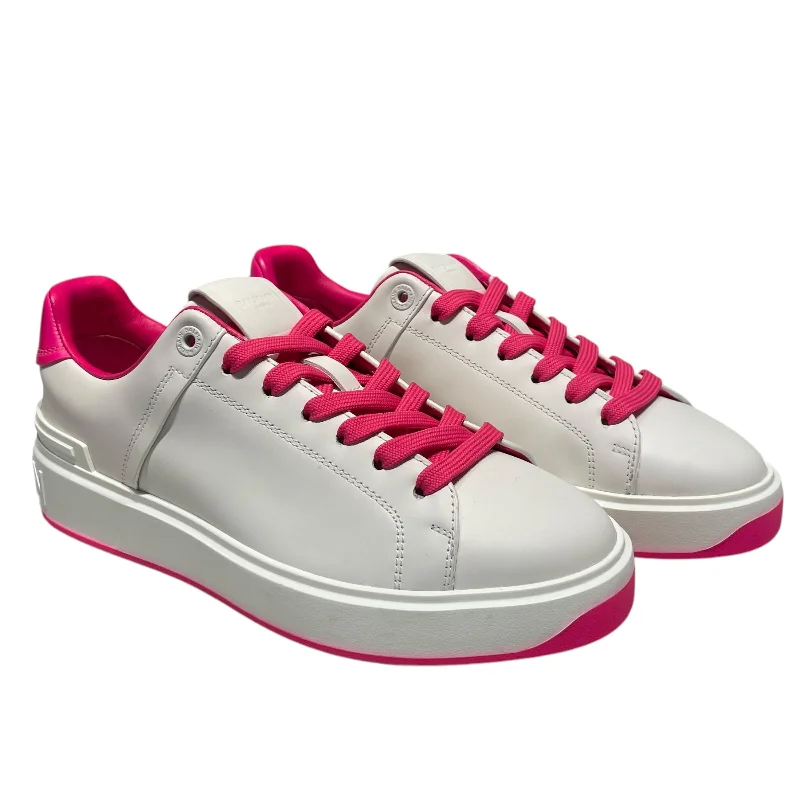 Urban Style Promotions BALMAIN/Low-Sneakers/US 8/Leather/WHT/