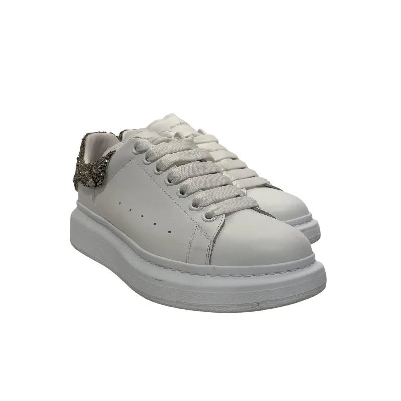 Comfortable Travel Shoes Alexander McQueen/Low-Sneakers/US 9/Glitter/WHT/