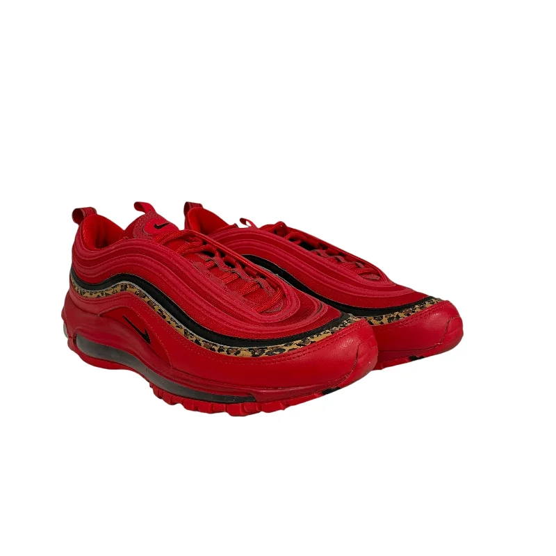 Statement Boots Offer NIKE/Low-Sneakers/US 8.5/Stripe/RED/AIR MAX 97 LEOPARD PACK RED