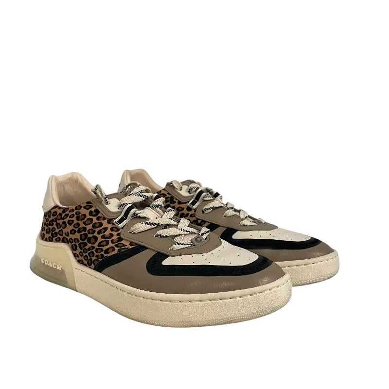 Designer Shoes Clearance COACH/Low-Sneakers/US 9/Leopard/Leather/BRW/