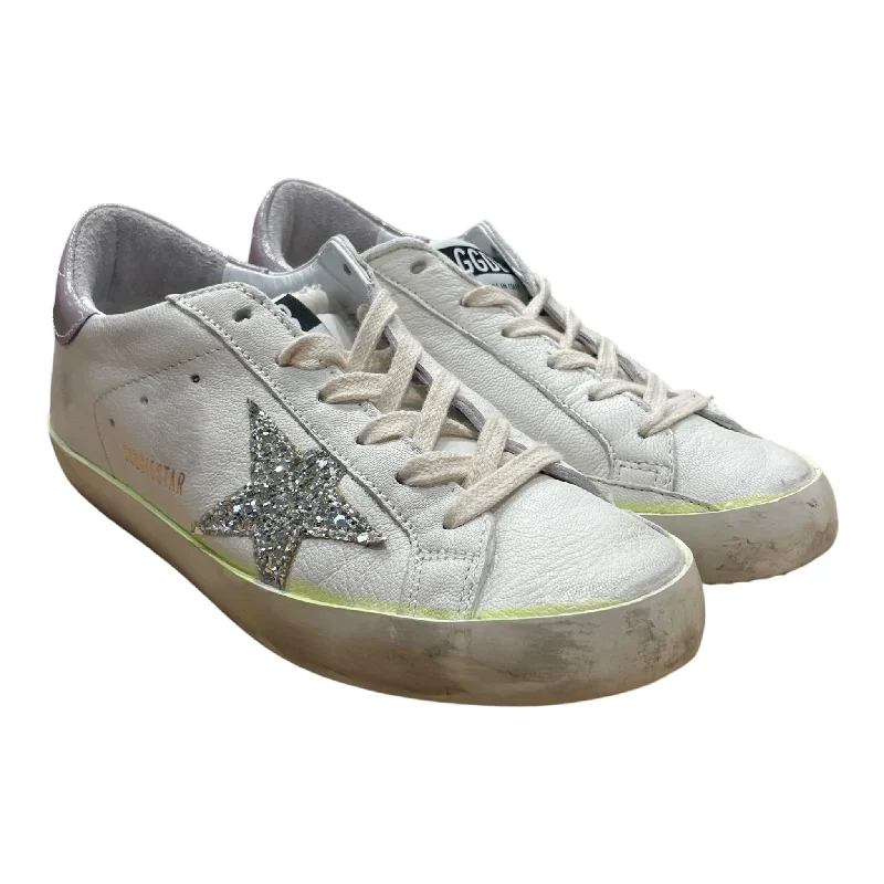 Minimalist Casual Shoes GOLDEN GOOSE/Low-Sneakers/EU 36/Leather/CRM/SUPER-STAR LILA TAB