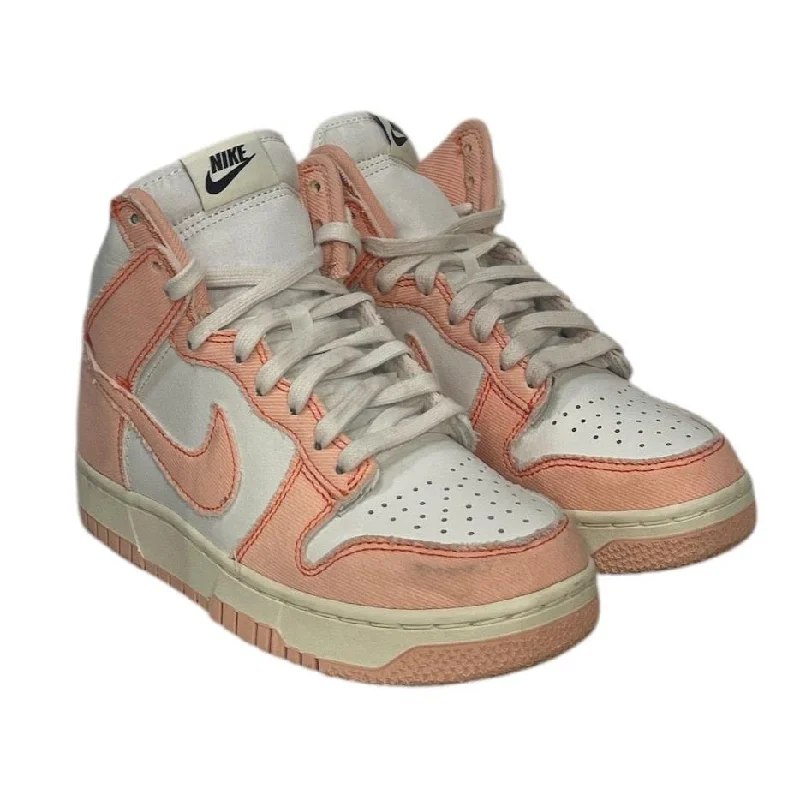 Style Redefined NIKE/Hi-Sneakers/US 6.5/Leather/WHT/DUNK HI
