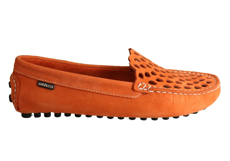 Statement Footwear Discount Andacco Lanelle Womens Comfortable Flat Leather Loafers Made In Brazil