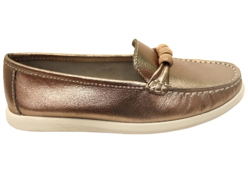 Hot Items Andacco Shuttle Womens Comfortable Leather Loafers Made In Brazil