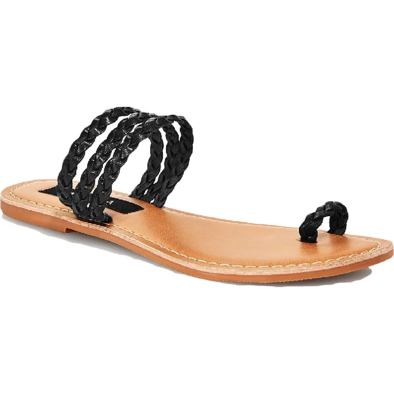 Comfortable Walking Shoes Slay Womens Leather Braided Flats
