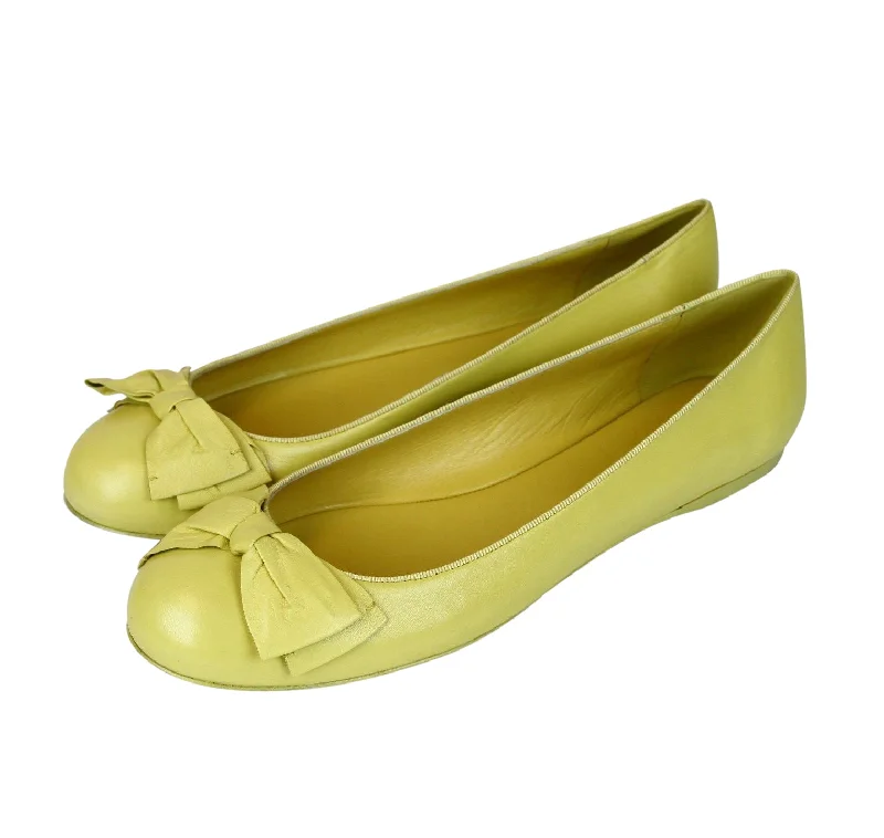 Fashion Deal Bottega Veneta Women's Yellow Leather Ballerina Ballet Flat (40.5 EU / 10.5 US) Fashion Deal Bottega Veneta Women's Yellow Leather Ballerina Ballet Flat (40.5 EU / 10.5 US)