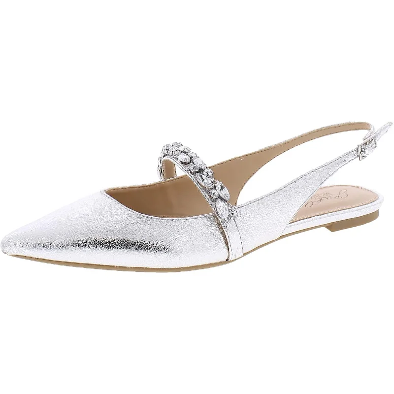 Comfortable Formal Shoes Bambi Womens Faux Leather Pointed Toe Slingbacks