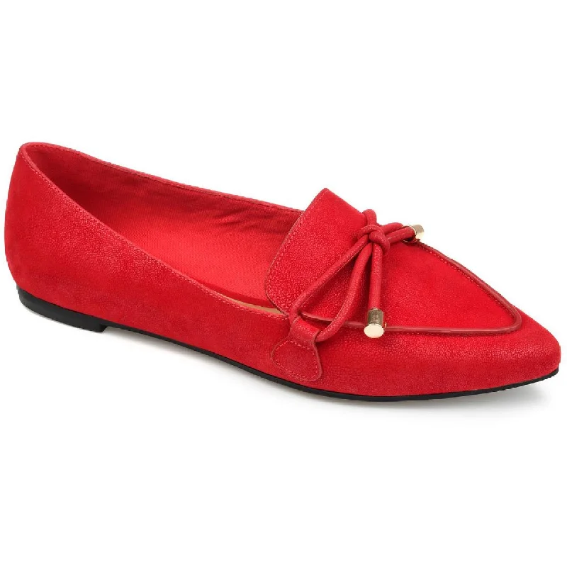 Stylish Statements Muriel Womens Faux Leather Slip On Loafers